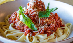 Reubens Meatballs Fettucine